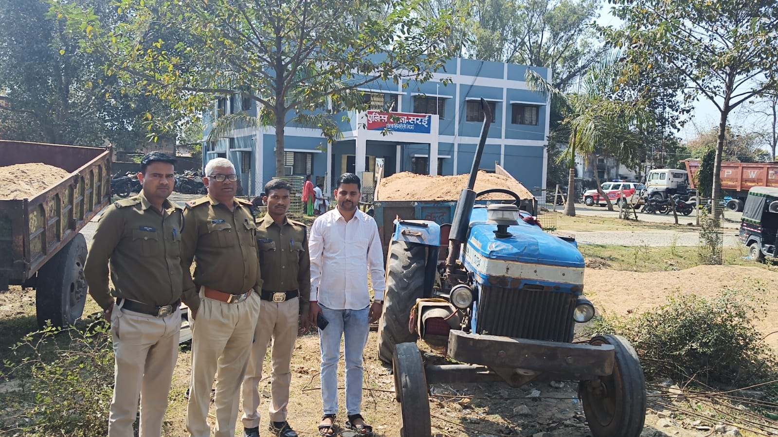 Sarai:रेत माफियाओं पर सरई पुलिस की कार्रवाई,